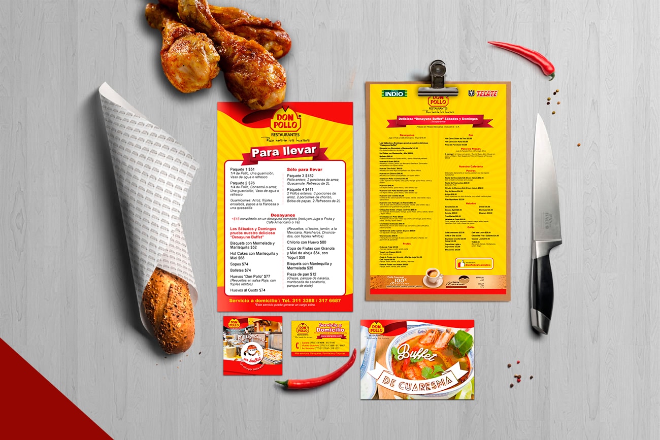restaurante don pollo aplicaciones de diseño