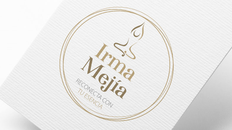 diseño de logo para irma mejia