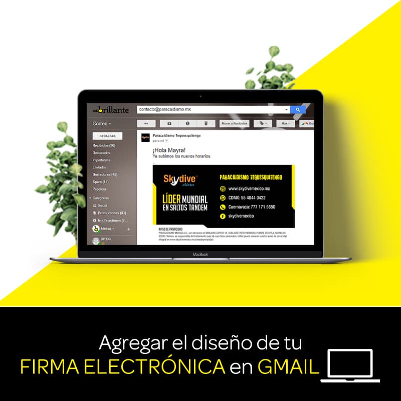 Agregar el diseño de tu firma electrónica en Gmail tutorial