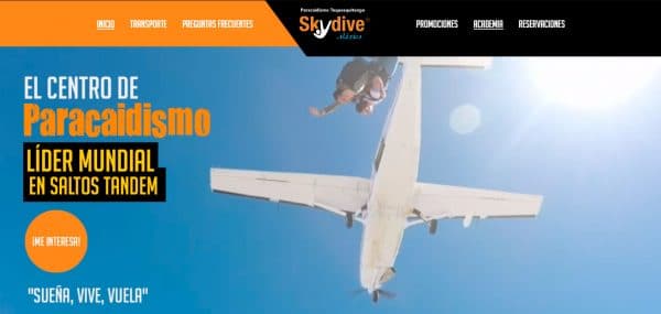 diseños de paginas web en cuernavaca (sky dive)