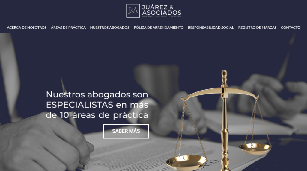 diseño de sitio web para bufete de abogados