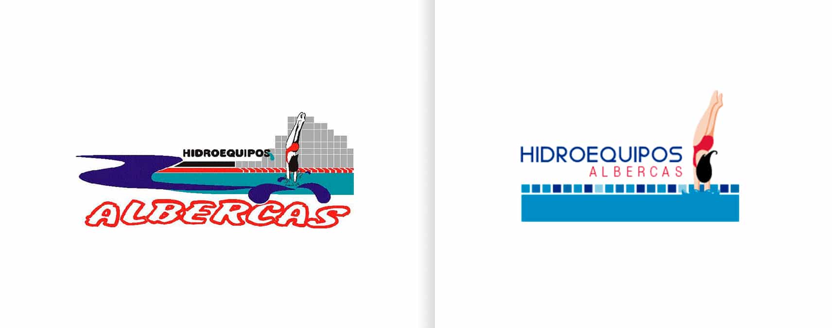 rediseño de logotipo hidroequipos albercas